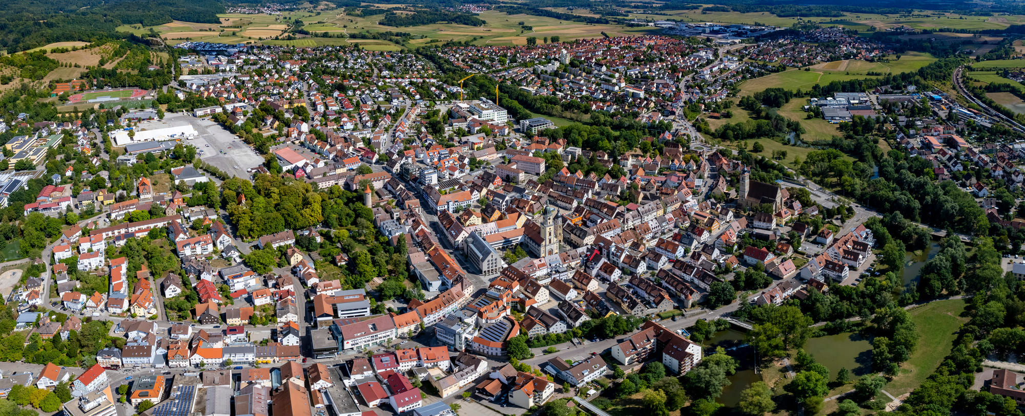 Luftaufnahme von Crailsheim